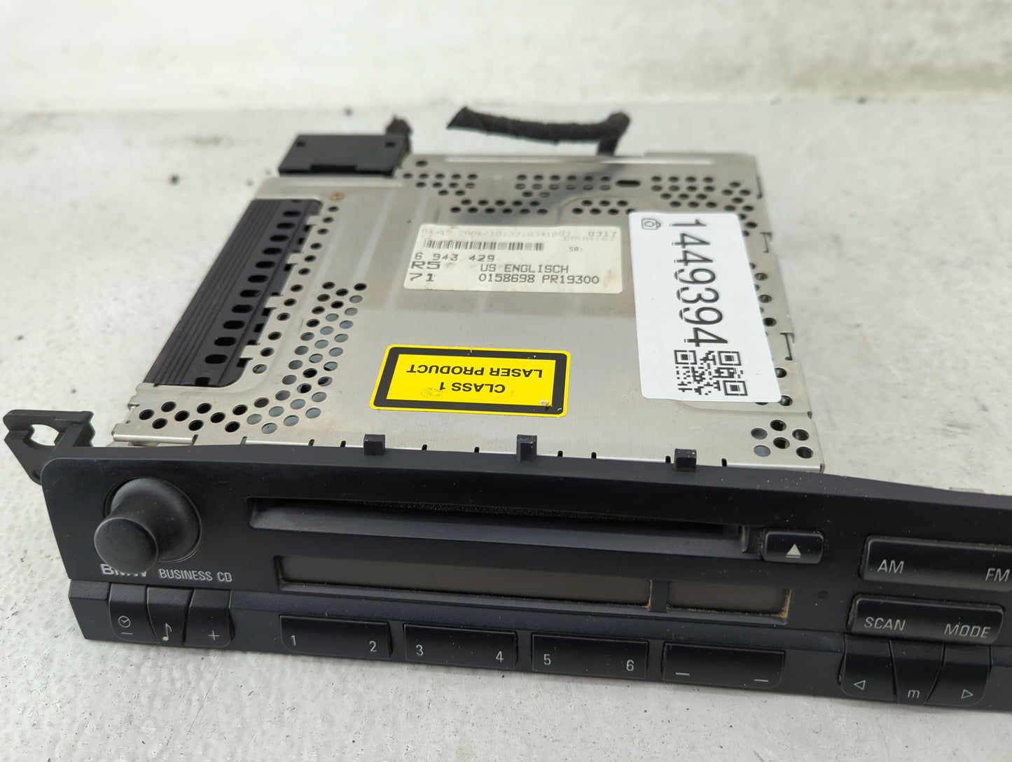 2004 Bmw 325xi Radio AM FM Cd Player Receiver Replacement P/N:65.12-6 943 429 Fits Fits 2002 2003 2005 2006 OEM Used Auto Pa
