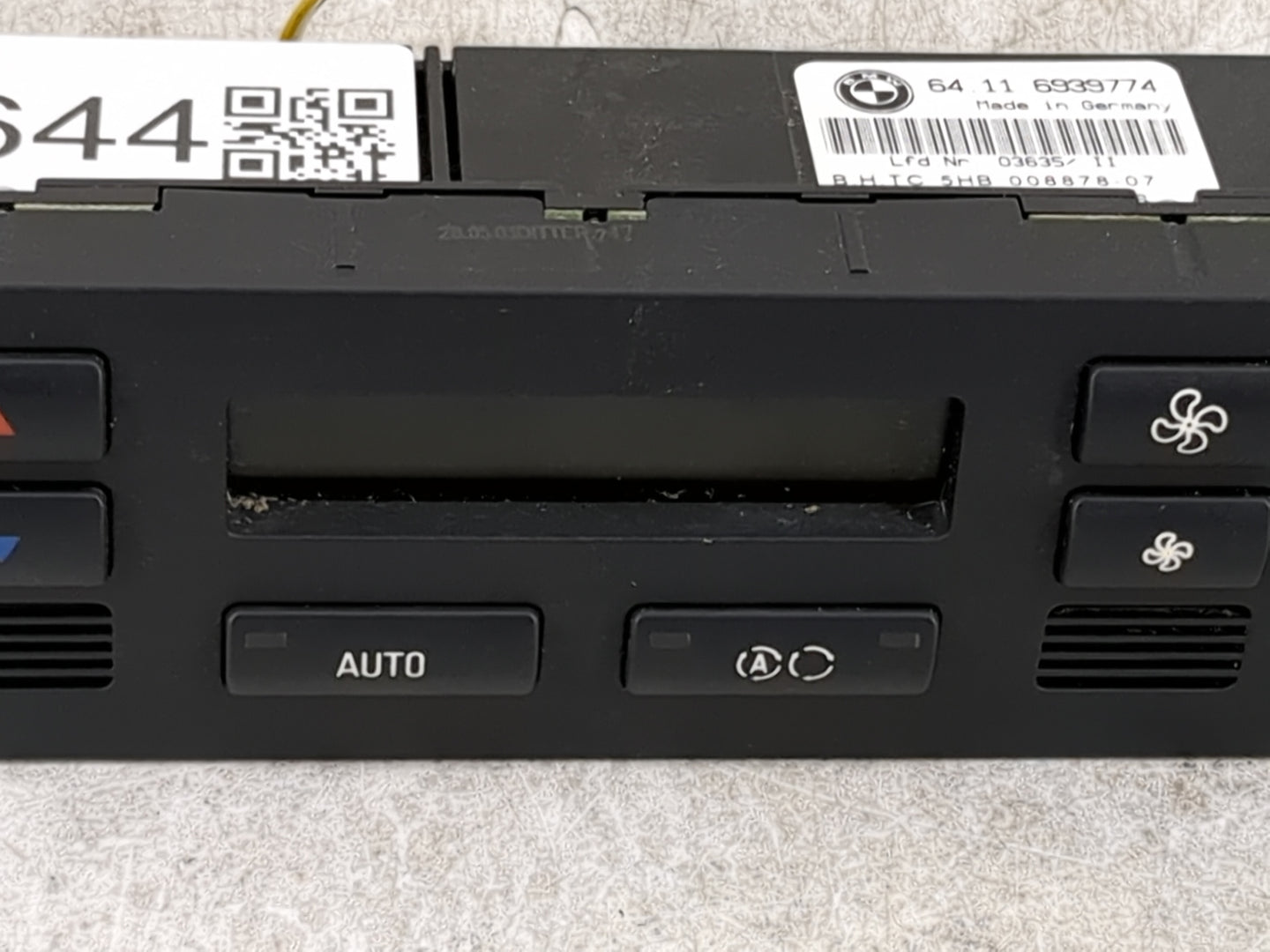 2001-2006 Bmw 330i Climate Control Module Temperature AC/Heater Replacement P/N:6939774 Fits OEM Used Auto Parts - Oemusedau