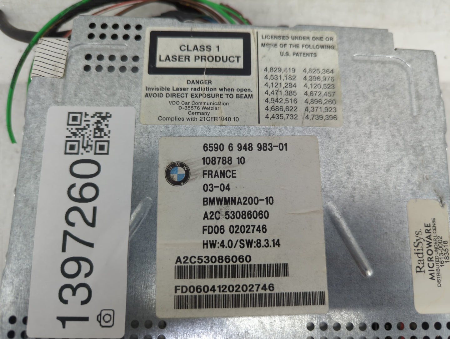 2003-2005 Bmw 745i Radio AM FM Cd Player Receiver Replacement P/N:6590 6 948 983 Fits Fits 2003 2004 2005 OEM Used Auto Part