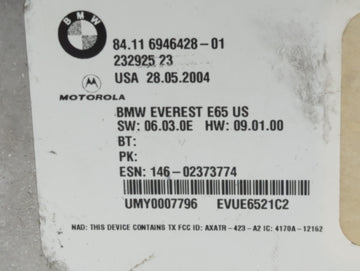 2002-2005 Bmw 745i Bluetooth Phone Communication Control Module Ccm Oem