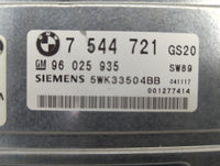 2004 Bmw X3 PCM Engine Control Computer ECU ECM PCU OEM P/N:7544721 Fits Fits 2003 2005 OEM Used Auto Parts - Oemusedautopar