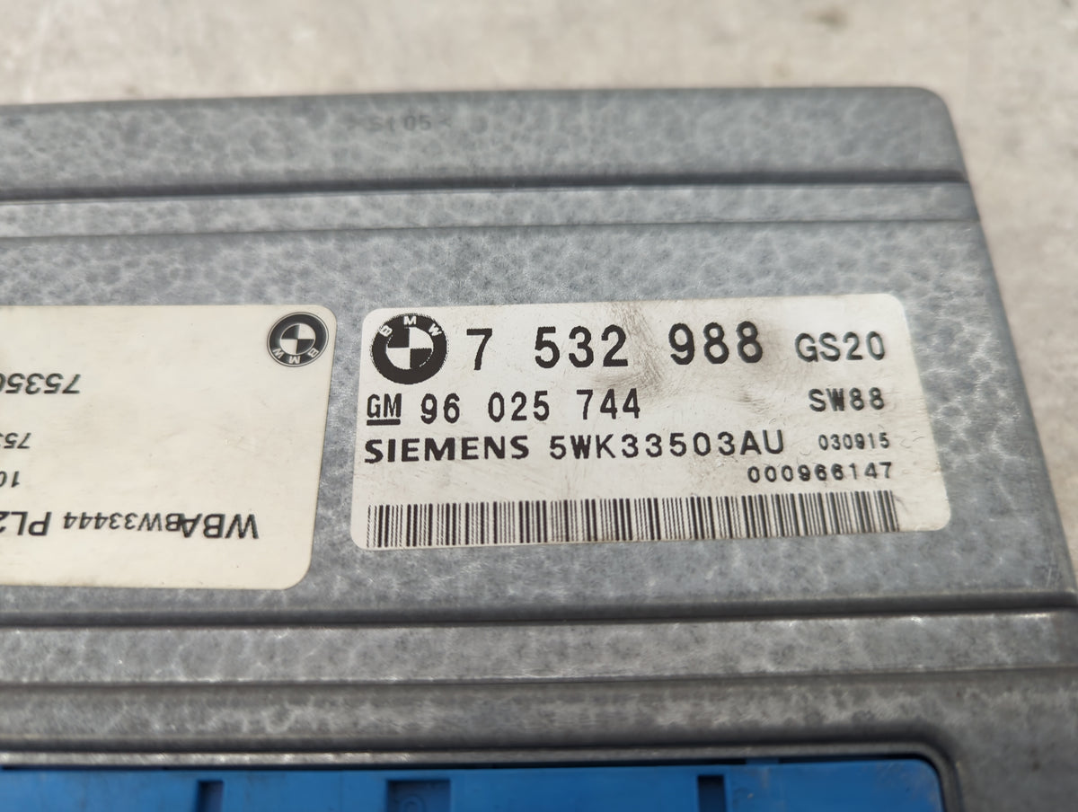 Bmw X3 Transmission Control Module Tcu Tcm 7532988|96025744|5wk33503au - Oemusedautoparts1.com