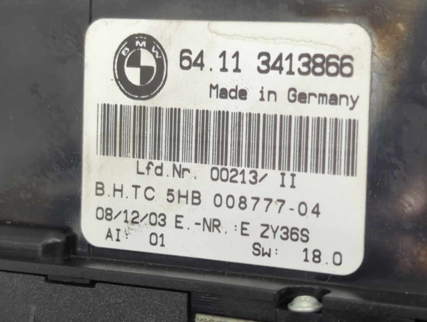 2004-2010 Bmw X3 Climate Control Module Temperature AC/Heater Replacement P/N:3413866 Fits Fits 2004 2005 2006 2007 2008 200