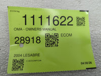 2004 Buick Lesabre Owners Manual Book Guide OEM Used Auto Parts - Oemusedautoparts1.com