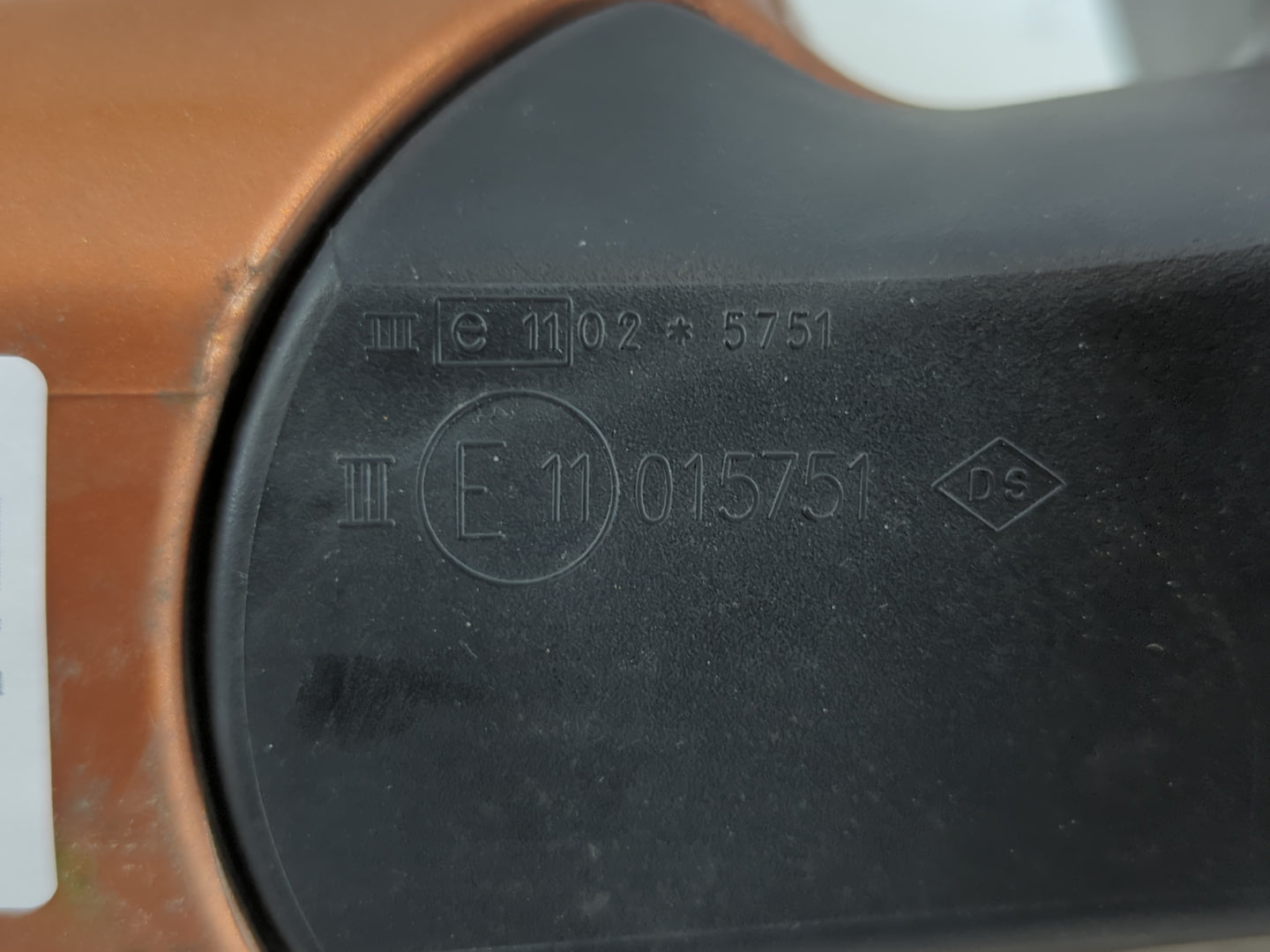 2004-2005 Chevrolet Aveo Driver Left Side View Manual Door Mirror Orange - Oemusedautoparts1.com