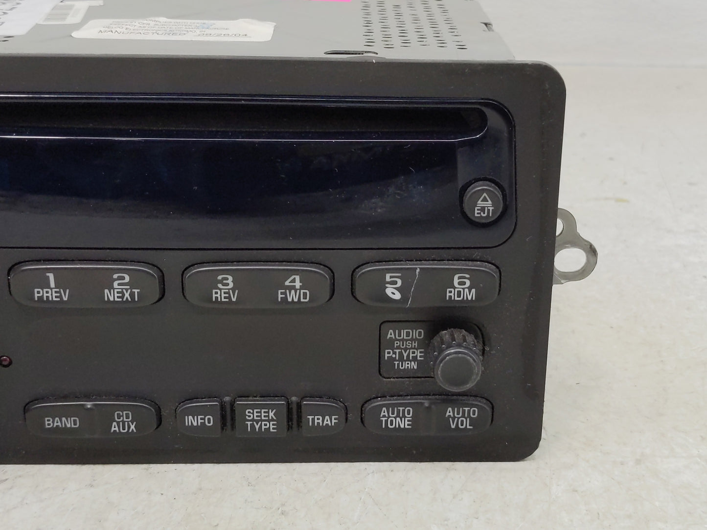 2002-2005 Chevrolet Impala Radio AM FM Cd Player Receiver Replacement P/N:10335223 Fits Fits 2002 2003 2004 2005 OEM Used Au