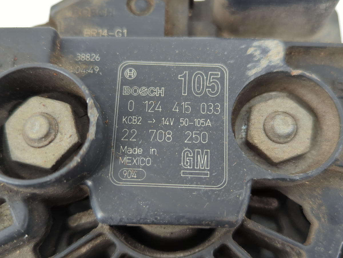 2004 Chevrolet Monte Carlo Alternator Replacement Generator Charging Assembly Engine OEM P/N:0 124 415 033 Fits OEM Used Aut