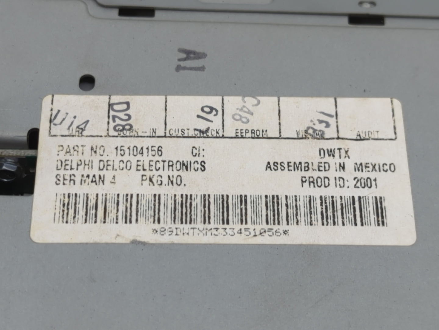 2004 Chevrolet S10 Blazer Radio AM FM Cd Player Receiver Replacement P/N:15104156 Fits OEM Used Auto Parts - Oemusedautopart