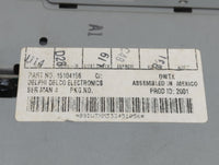 2004 Chevrolet S10 Blazer Radio AM FM Cd Player Receiver Replacement P/N:15104156 Fits OEM Used Auto Parts - Oemusedautopart