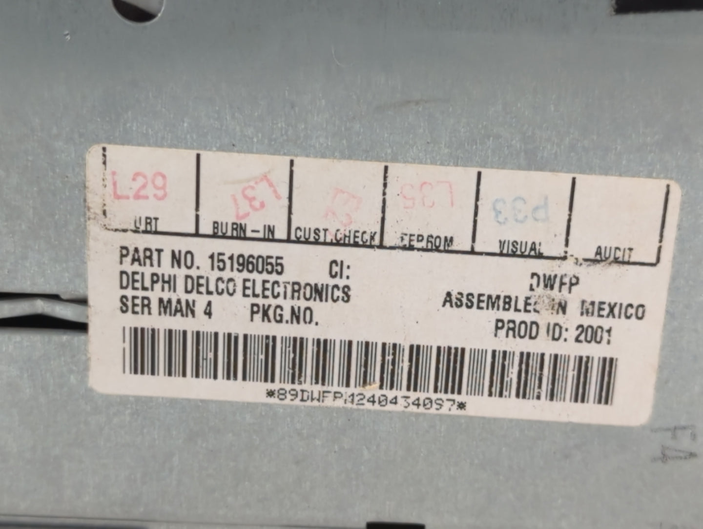 2003-2005 Chevrolet Tahoe Radio AM FM Cd Player Receiver Replacement P/N:1596055 Fits Fits 2003 2004 2005 2006 OEM Used Auto