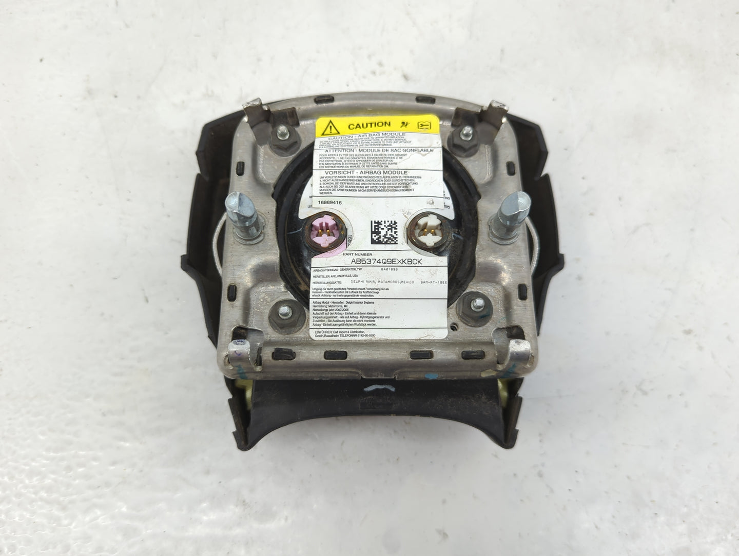 2003-2006 Chevrolet Tahoe Air Bag Driver Left Steering Wheel Mounted Fits Fits 2003 2004 2005 2006 2007 OEM Used Auto Parts 