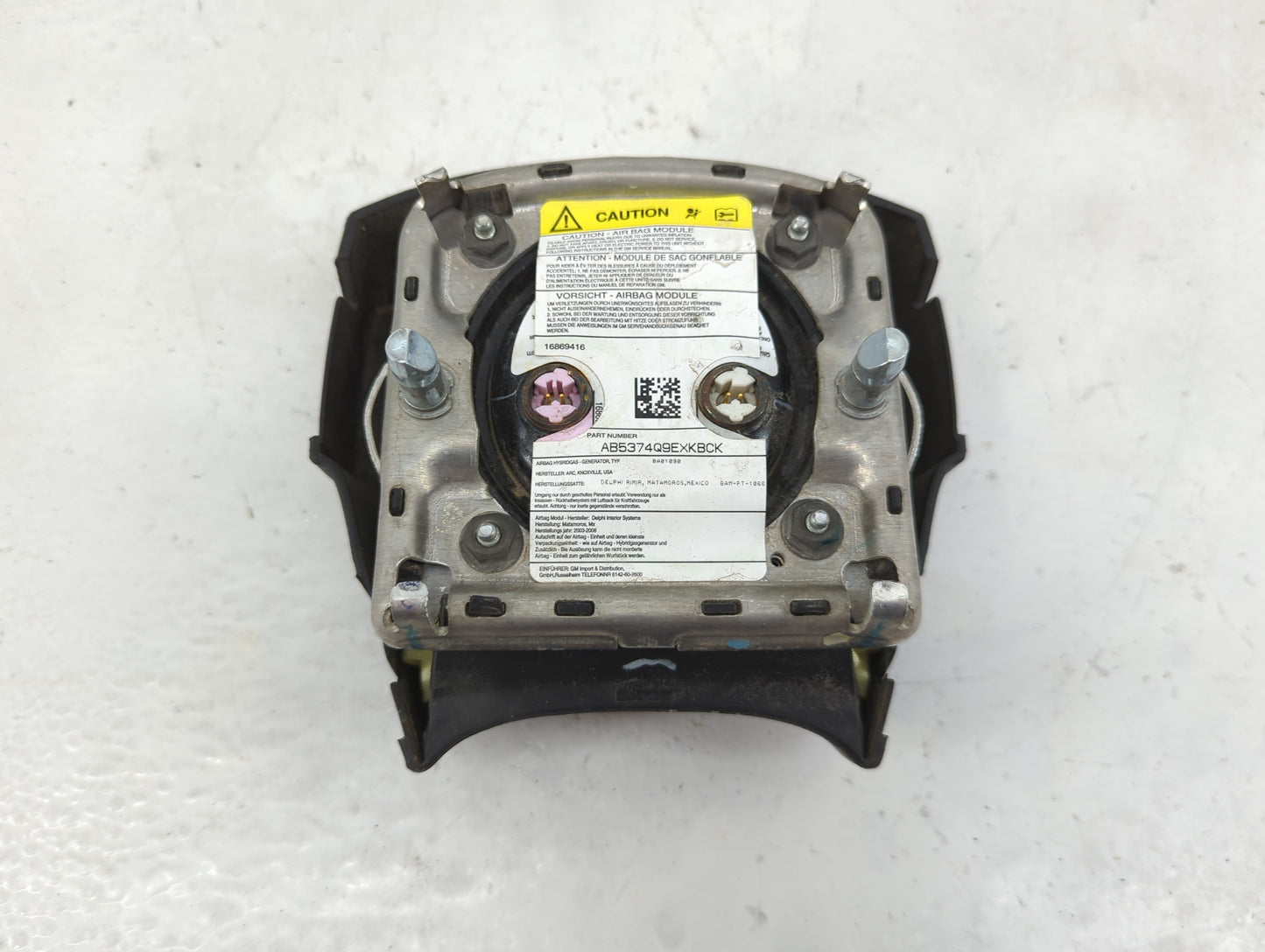 2003-2006 Chevrolet Tahoe Air Bag Driver Left Steering Wheel Mounted Fits Fits 2003 2004 2005 2006 2007 OEM Used Auto Parts 