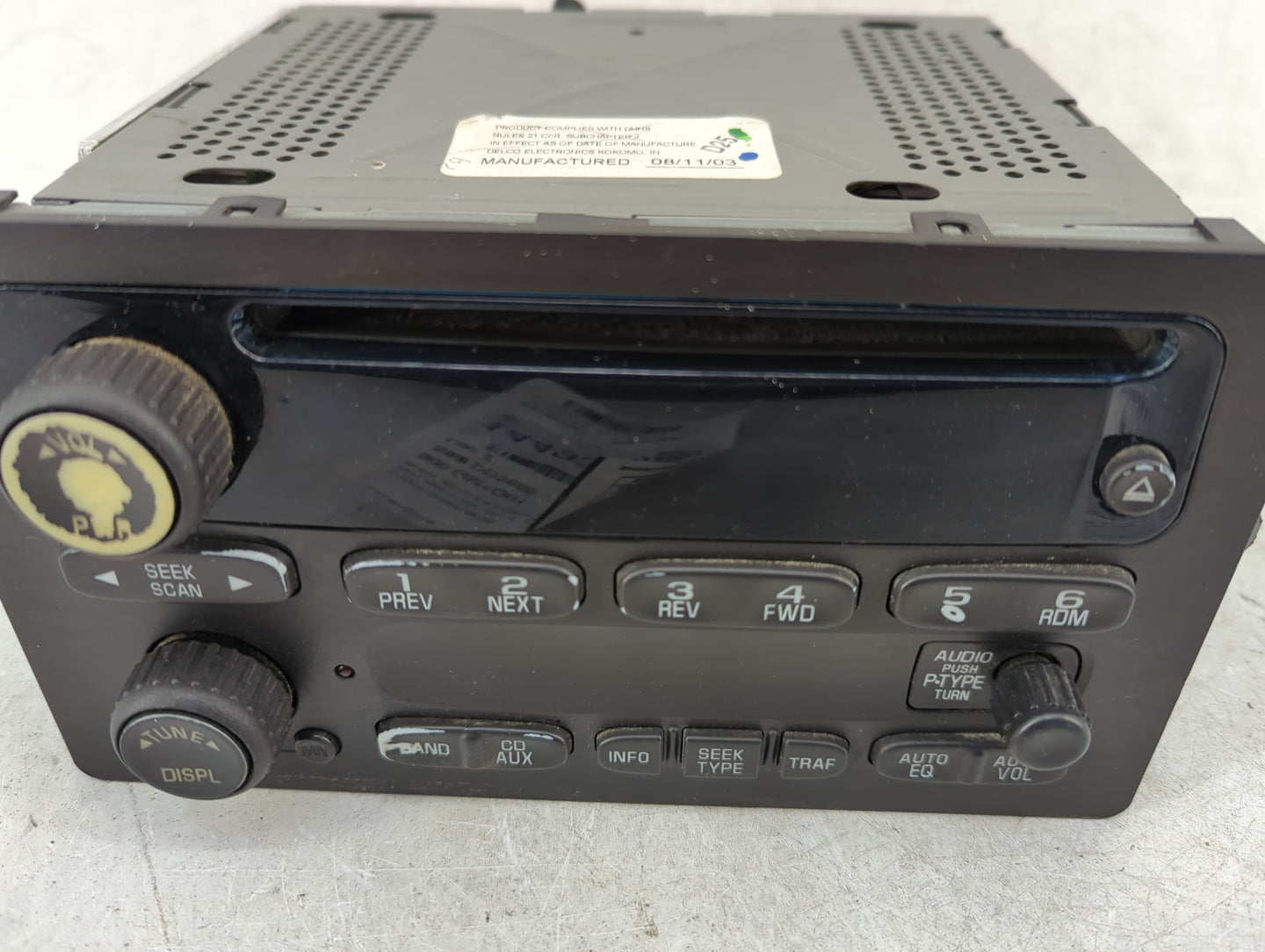2003-2005 Chevrolet Trailblazer Radio AM FM Cd Player Receiver Replacement Fits Fits 2003 2004 2005 2006 OEM Used Auto Parts