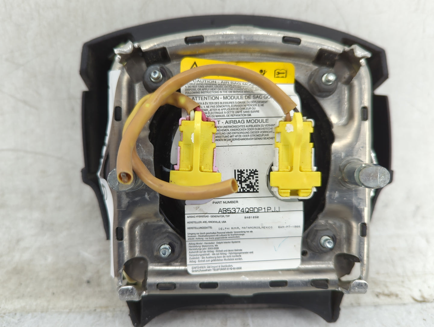 2004 Chevrolet Trailblazer Air Bag Driver Left Steering Wheel Mounted P/N:AB5374Q9DP1JJ Fits Fits 2003 2005 2006 2007 OEM Us