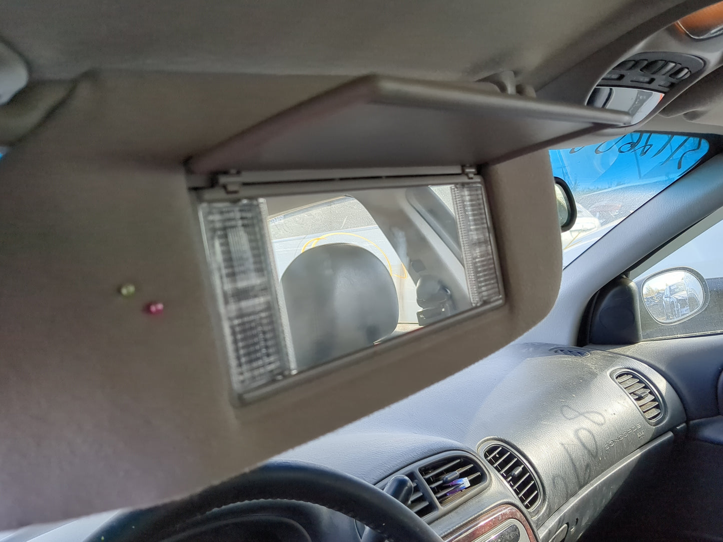 2000-2004 Chrysler Concorde Sun Visor Shade Replacement Driver Left Mirror Fits Fits 2000 2001 2002 2003 2004 OEM Used Auto 