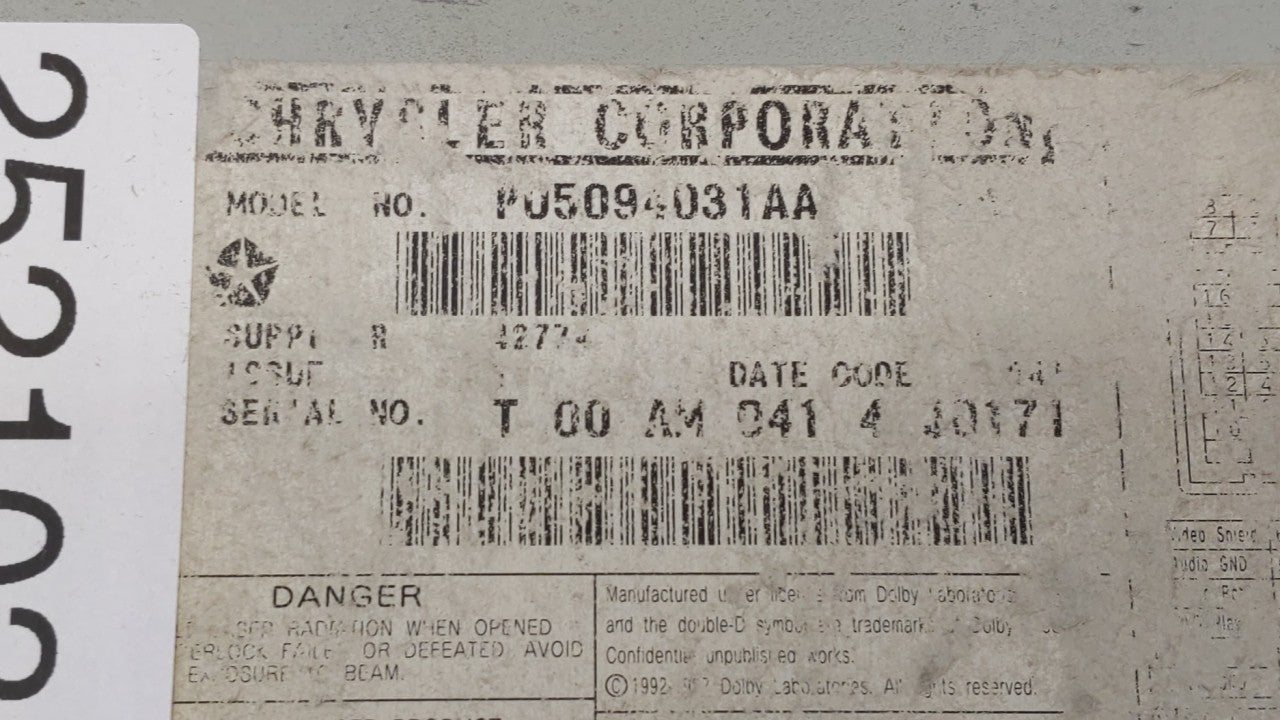 2004-2008 Chrysler Pacifica Information Display Screen - Oemusedautoparts1.com