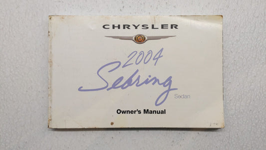 2004 Chrysler Sebring Owners Manual Book Guide P/N:81-026-0403 OEM Used Auto Parts - Oemusedautoparts1.com