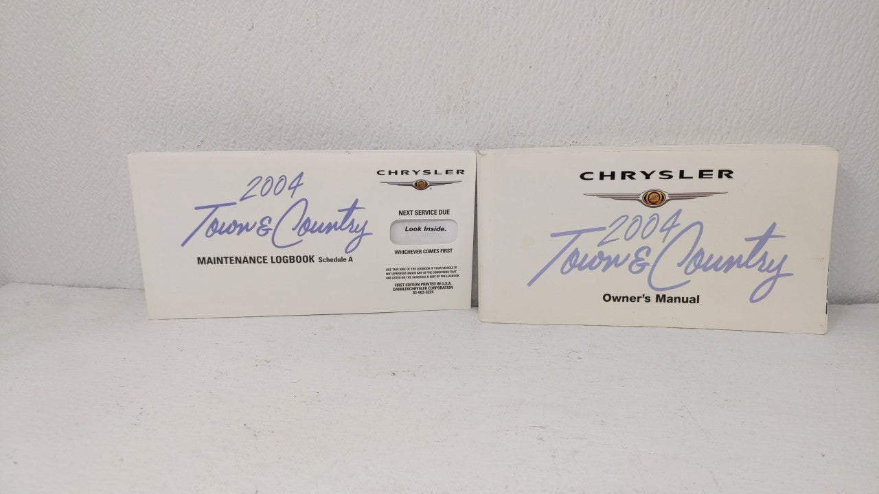 2004 Chrysler Town & Country Owners Manual Book Guide OEM Used Auto Parts - Oemusedautoparts1.com