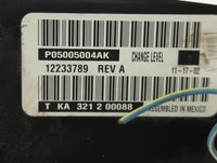 2004 Chrysler Town & Country Climate Control Module Temperature AC/Heater Replacement P/N:12233789 P05005004AK Fits OEM Used