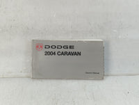 2004 Dodge Caravan Owners Manual Book Guide P/N:81-226-0418 OEM Used Auto Parts - Oemusedautoparts1.com