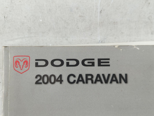 2004 Dodge Caravan Owners Manual Book Guide P/N:81-226-0418 OEM Used Auto Parts