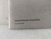 2004 Dodge Caravan Owners Manual Book Guide P/N:81-226-0418 OEM Used Auto Parts - Oemusedautoparts1.com