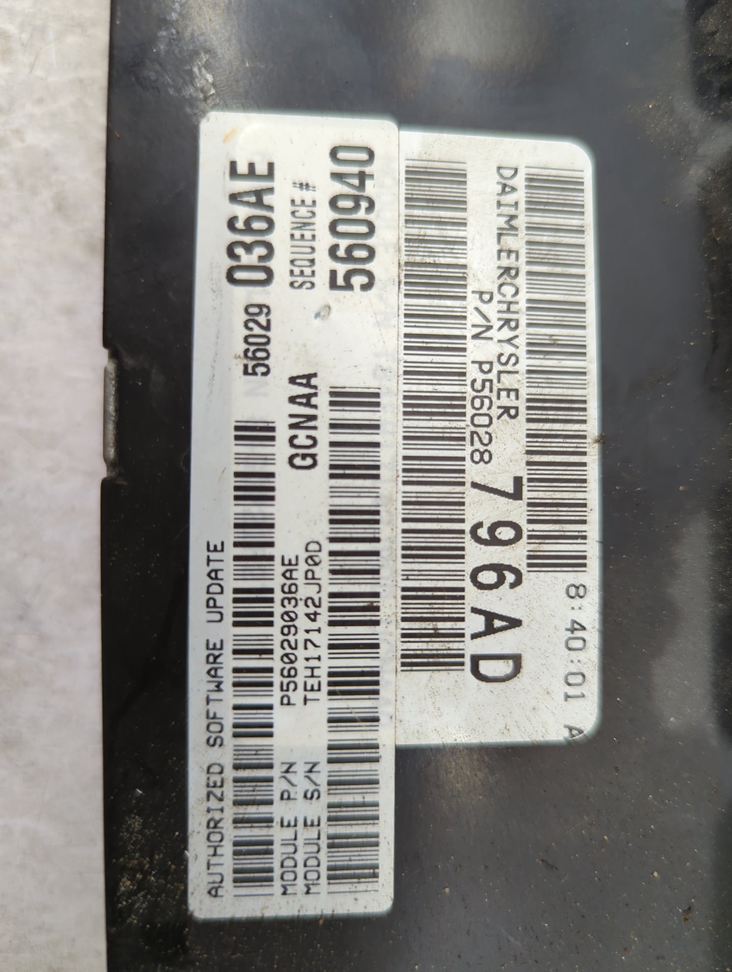 2004 Dodge Dakota PCM Engine Control Computer ECU ECM PCU OEM P/N:P56029036AE TEH17142JPQD, P56028796AD, 04829202AB Fits OEM