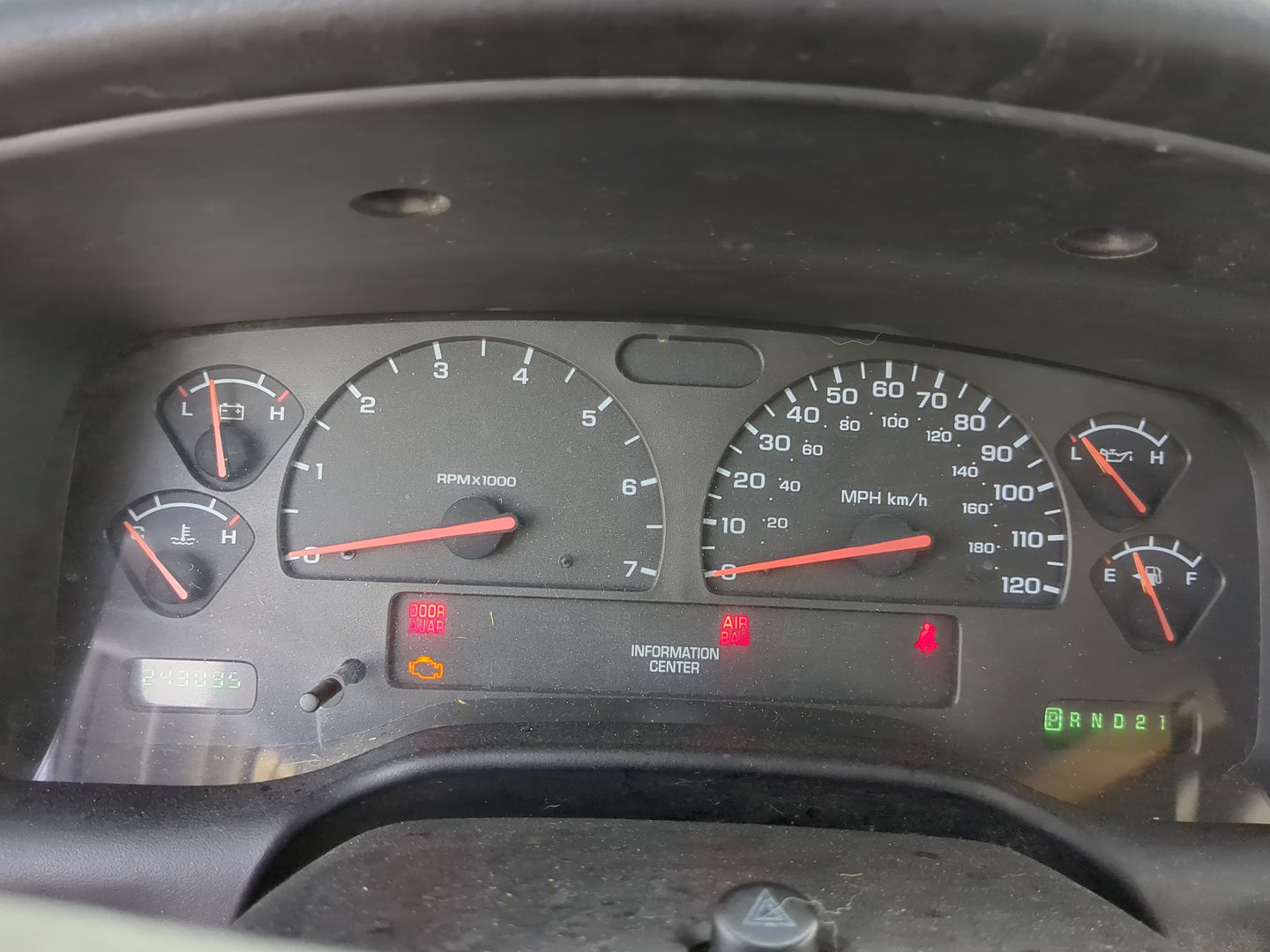 2004 Dodge Dakota Instrument Cluster Speedometer Gauges Miles:243K Fits OEM Used Auto Parts - Oemusedautoparts1.com