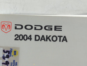 2004 Dodge Dakota Owners Manual Book Guide OEM Used Auto Parts
