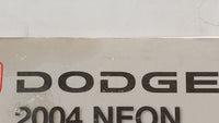 2004 Dodge Neon Owners Manual Book Guide OEM Used Auto Parts - Oemusedautoparts1.com