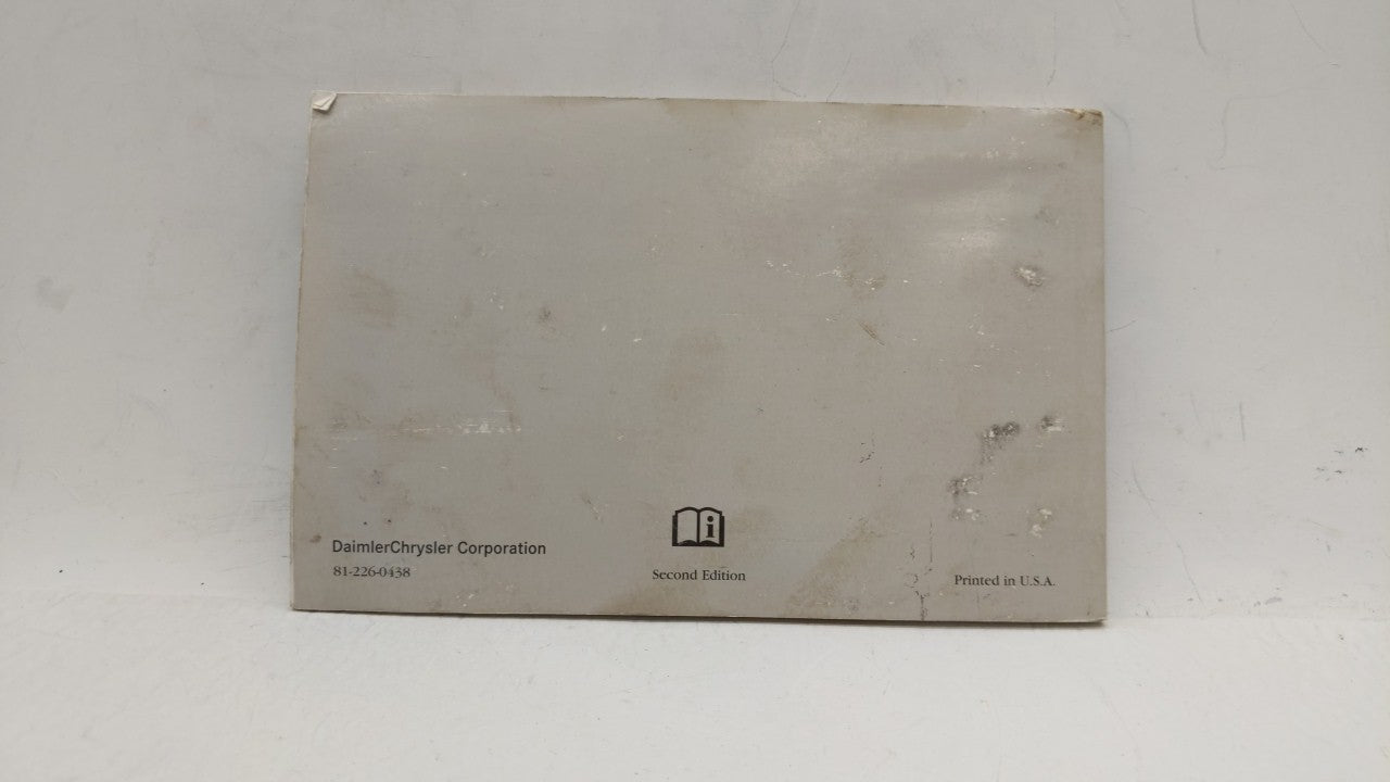 2004 Dodge Neon Owners Manual Book Guide OEM Used Auto Parts - Oemusedautoparts1.com