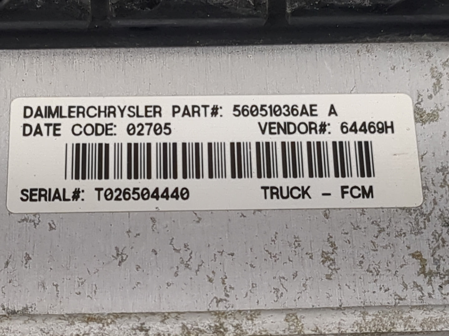 2004 Dodge Ram PCM Engine Control Computer ECU ECM PCU OEM P/N:56051036AE Fits OEM Used Auto Parts - Oemusedautoparts1.com