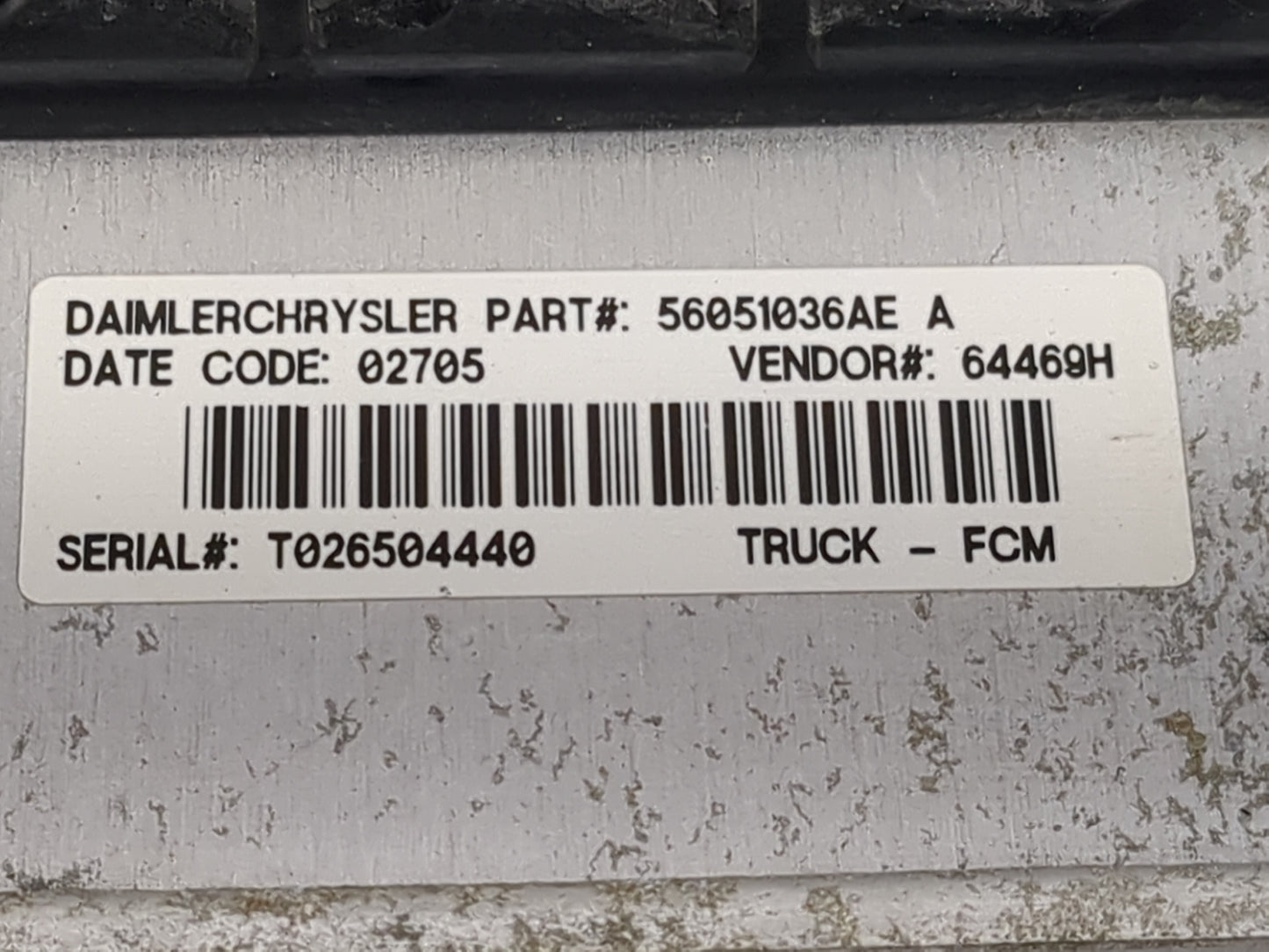 2004 Dodge Ram PCM Engine Control Computer ECU ECM PCU OEM P/N:56051036AE Fits OEM Used Auto Parts - Oemusedautoparts1.com