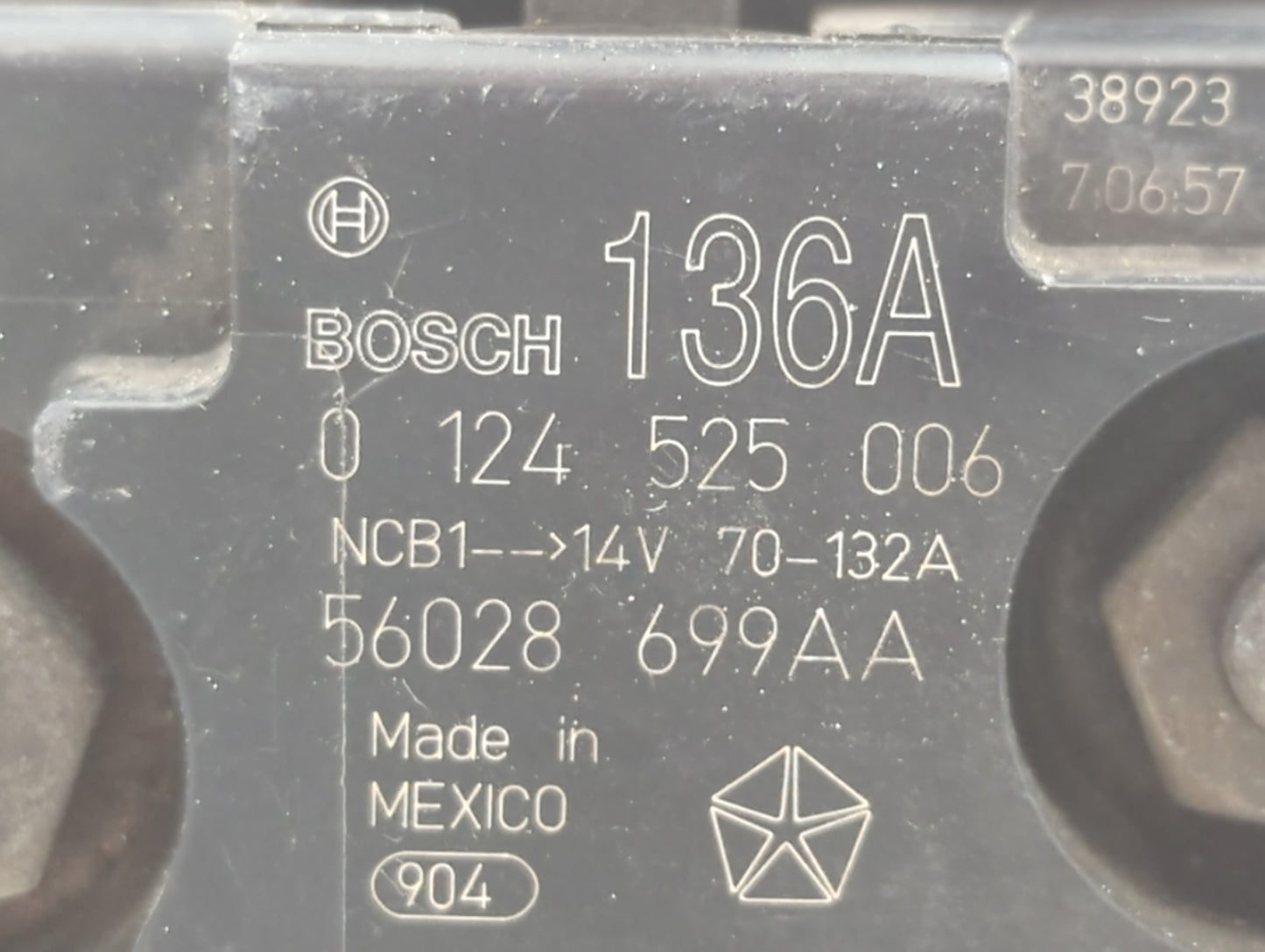 2003-2006 Dodge Ram 1500 Alternator Replacement Generator Charging Assembly Engine OEM P/N:0 124 525 006 Fits OEM Used Auto 