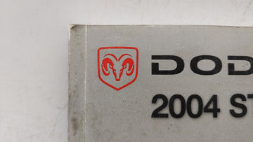 2004 Dodge Stratus Owners Manual Book Guide OEM Used Auto Parts