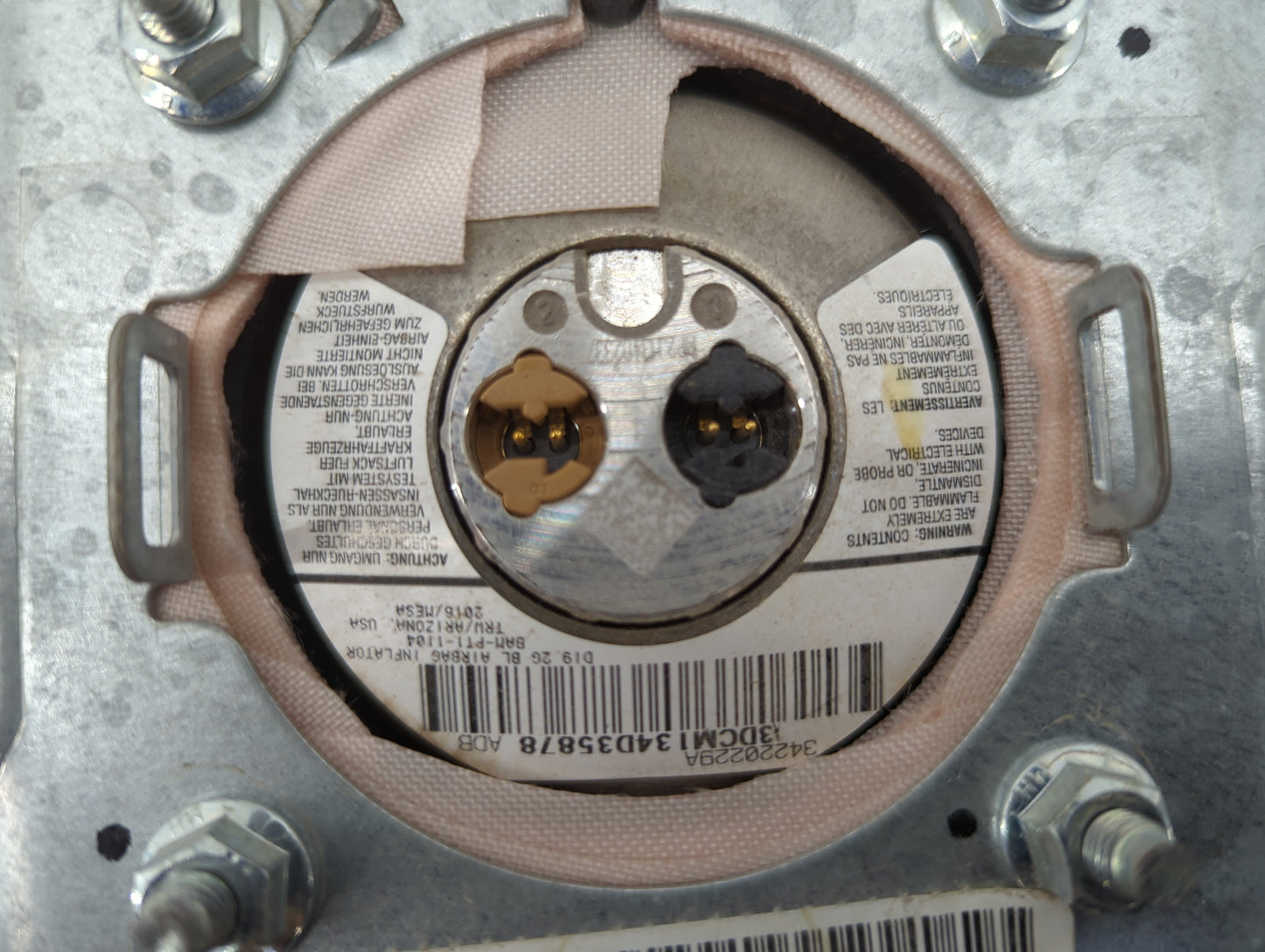 2004 Dodge Ram 1500 Air Bag Driver Left Steering Wheel Mounted P/N:PCBXZP811AA TDRLE1486A4860, 3DCM134D35878 Fits OEM Used A