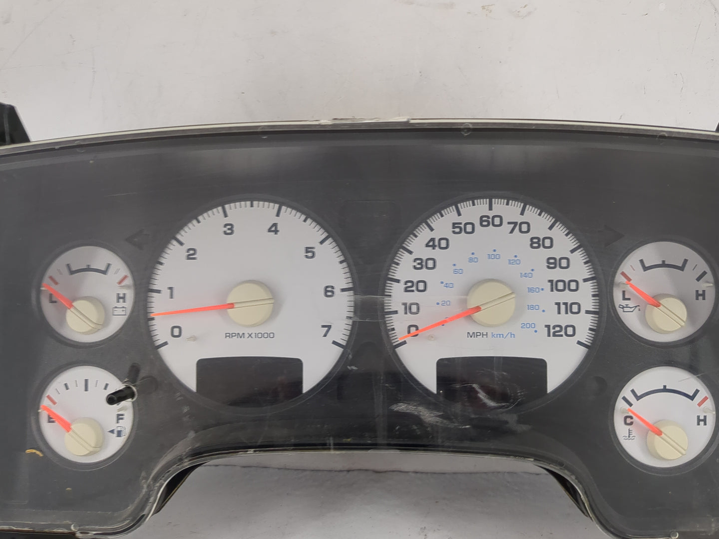 2004 Dodge Ram 1500 Instrument Cluster Speedometer Gauges P/N:P56051103AF Miles: Fits OEM Used Auto Parts - Oemusedautoparts