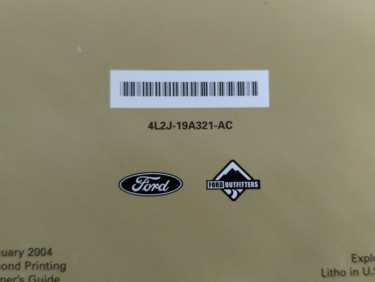 2004 Ford Explorer Owners Manual Book Guide P/N:4L2J-19A321-AC OEM Used Auto Parts - Oemusedautoparts1.com