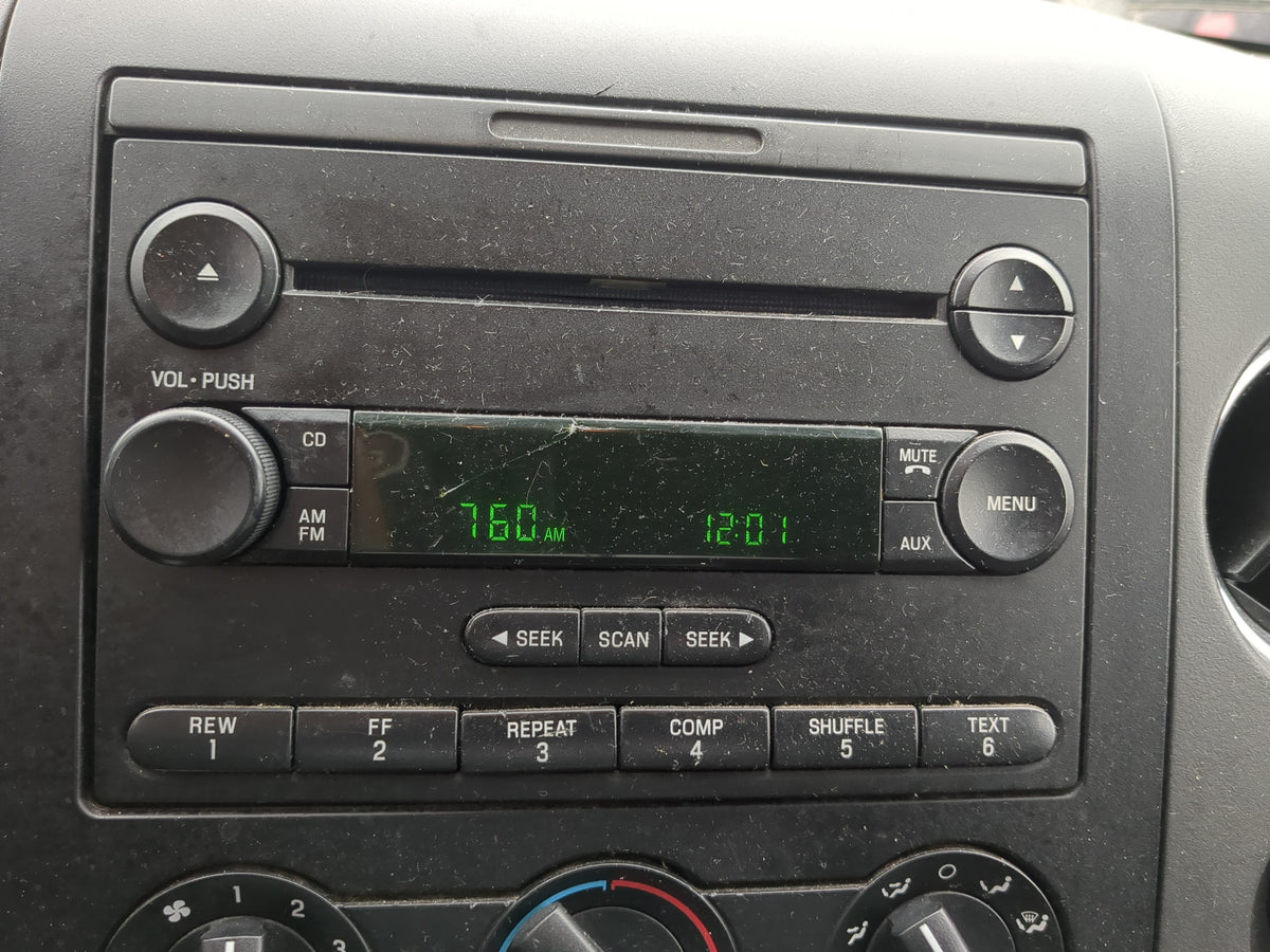 2004 Ford F-150 Radio AM FM Cd Player Receiver Replacement Fits OEM Used Auto Parts - Oemusedautoparts1.com
