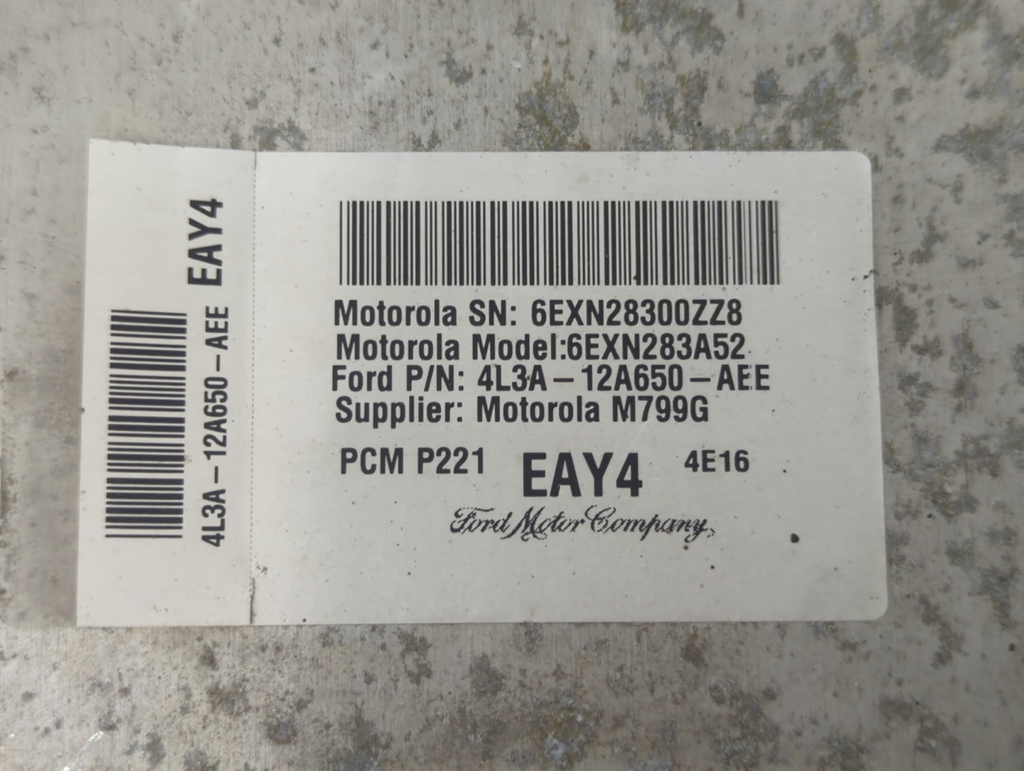 2004 Ford F-150 PCM Engine Control Computer ECU ECM PCU OEM P/N:4L3A-12A650-AEE Fits OEM Used Auto Parts - Oemusedautoparts1