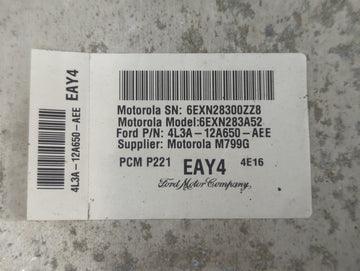 2004 Ford F-150 PCM Engine Control Computer ECU ECM PCU OEM P/N:4L3A-12A650-AEE Fits OEM Used Auto Parts