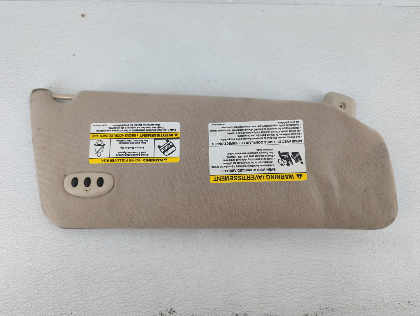 2004-2008 Ford F-150 Sun Visor Shade Replacement Passenger Right Mirror Fits Fits 2004 2005 2006 2007 2008 OEM Used Auto Par