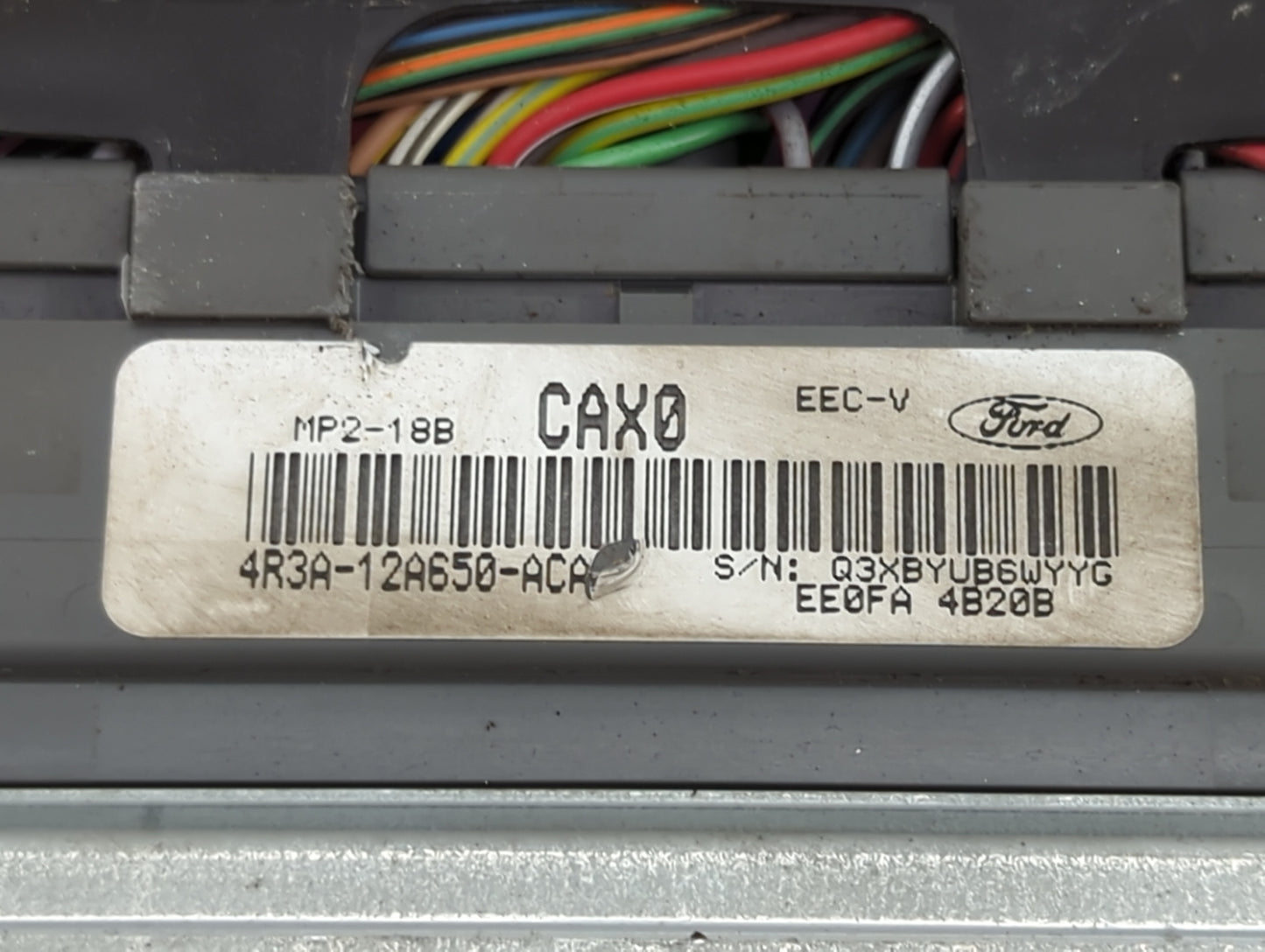 2004 Ford Mustang PCM Engine Control Computer ECU ECM PCU OEM P/N:4R3A-12A650-ACA CAX0 Fits OEM Used Auto Parts - Oemusedaut
