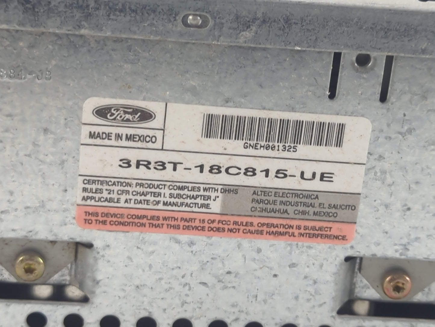 2001-2004 Ford Mustang Radio Cd Changer 3r3t-18c815-ue - Oemusedautoparts1.com