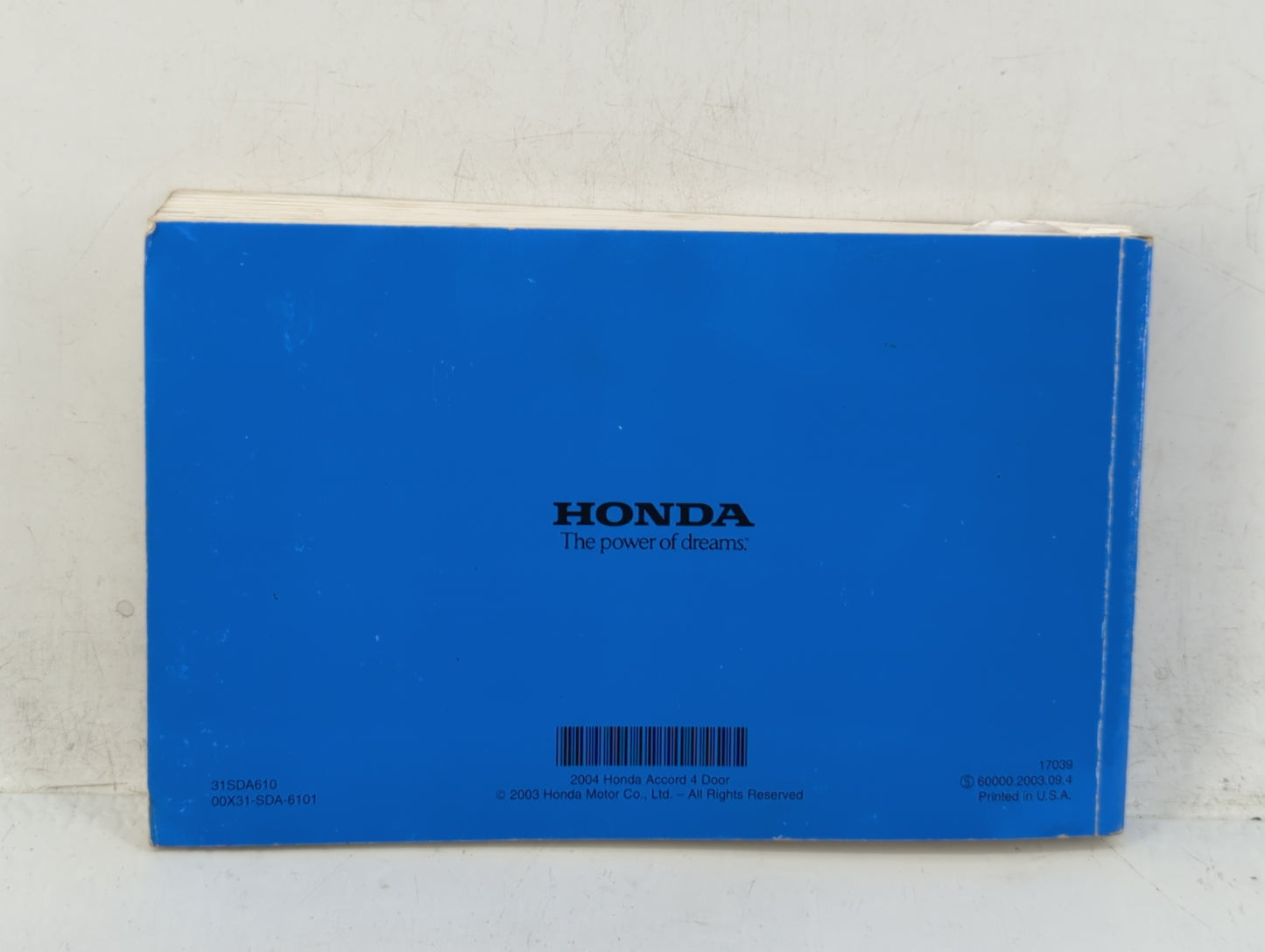 2004 Honda Accord Owners Manual Book Guide OEM Used Auto Parts - Oemusedautoparts1.com