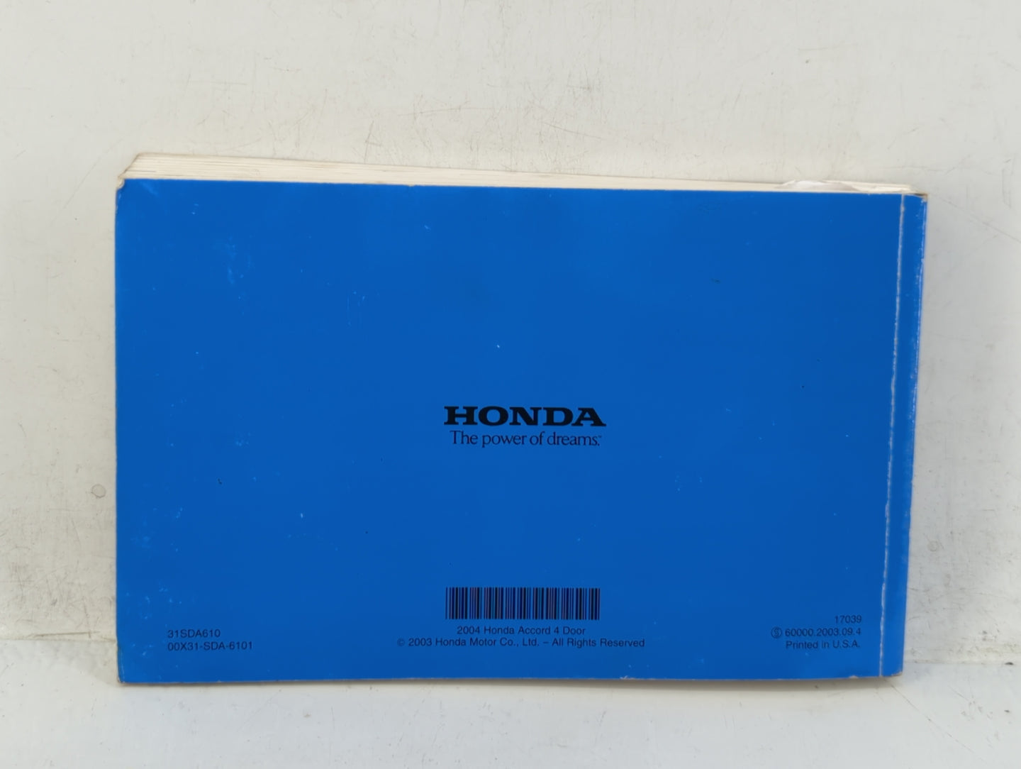 2004 Honda Accord Owners Manual Book Guide OEM Used Auto Parts - Oemusedautoparts1.com