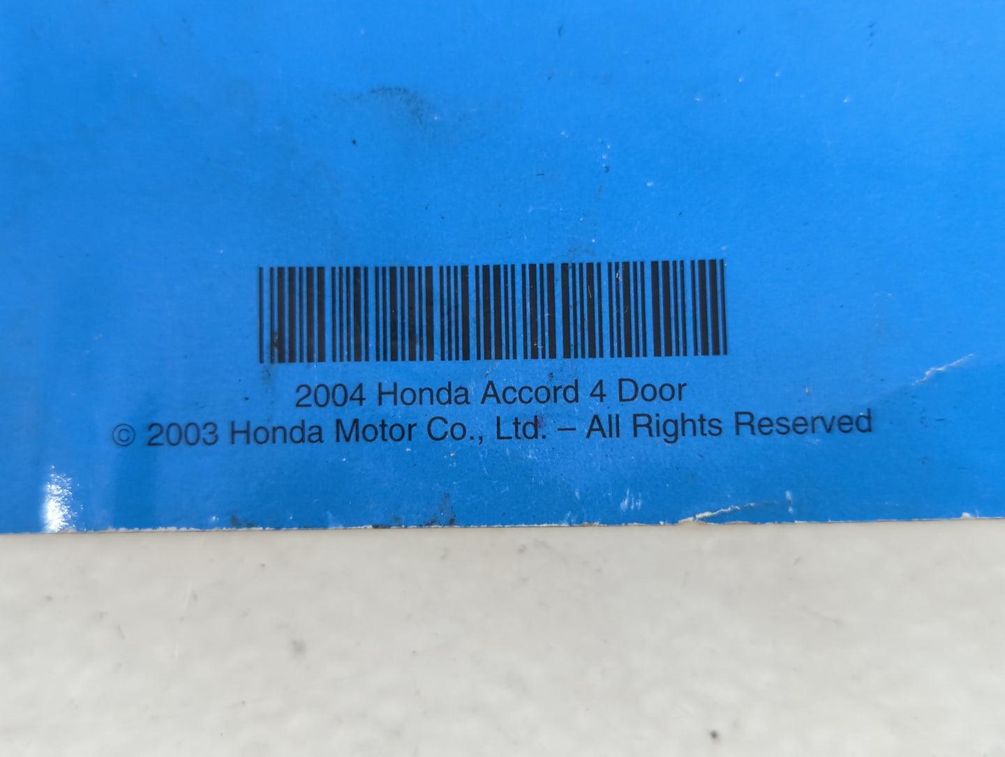 2004 Honda Accord Owners Manual Book Guide P/N:0CX31-SDA-6101 OEM Used Auto Parts - Oemusedautoparts1.com
