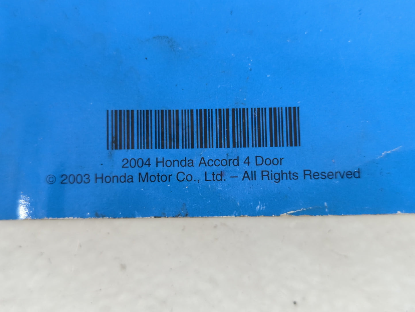 2004 Honda Accord Owners Manual Book Guide P/N:0CX31-SDA-6101 OEM Used Auto Parts - Oemusedautoparts1.com