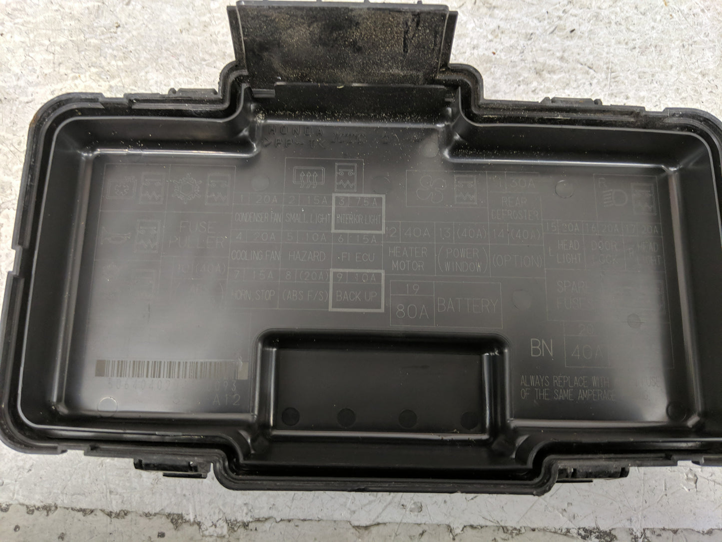2001-2005 Honda Civic Fusebox Fuse Box Panel Relay Module Fits Fits 2001 2002 2003 2004 2005 OEM Used Auto Parts - Oemusedau