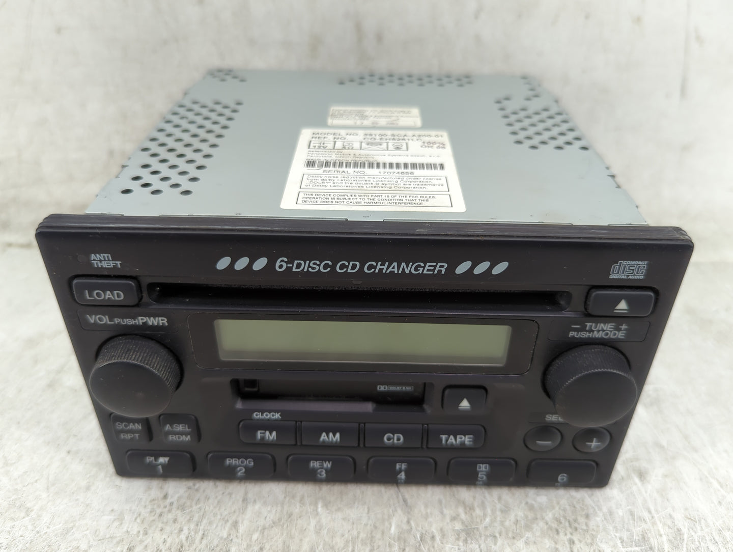 2002-2004 Honda Cr-V Radio AM FM Cd Player Receiver Replacement P/N:39100-SCA-A200-01 CQ-EH8261LC Fits Fits 2002 2003 2004 O